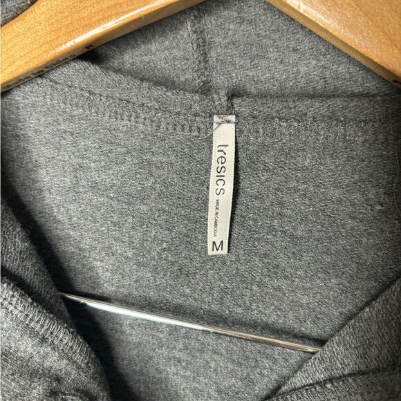 Tresics medium grey sleeveless hooded midi sweatshirt dress - Picture 3 of 4